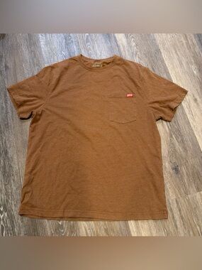 Coleman Brown Short Sleeve Pocket Tee with Red Logo